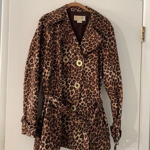 Michael Kors leopard print coat.  Size XL. Excellent condition.